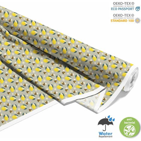 TISSUS DÉCORATIFS D'EXTÉRIEUR OXFORD - Motif Abeilles et Citrons I DX376 (1/5)