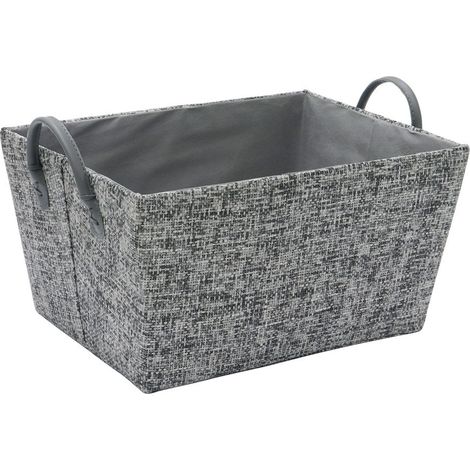Urban Rectangle Paper Storage Basket, Grey (1/4)