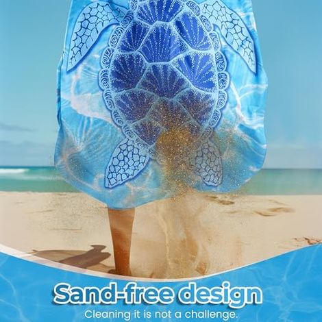 CSPARKV Beach Towel 180x90cm Large Microfiber Towel Quick Dry Sand Free Bath Towel Beach Blanket for Women (1/3)
