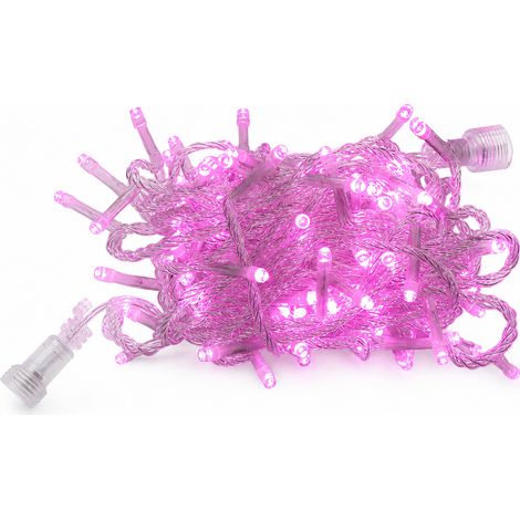 Guirlande Lumineuse LED Rose 24 V, 100 LED, éclairage fixe, raccordable, étanche, transformateur 400 W (1/5)
