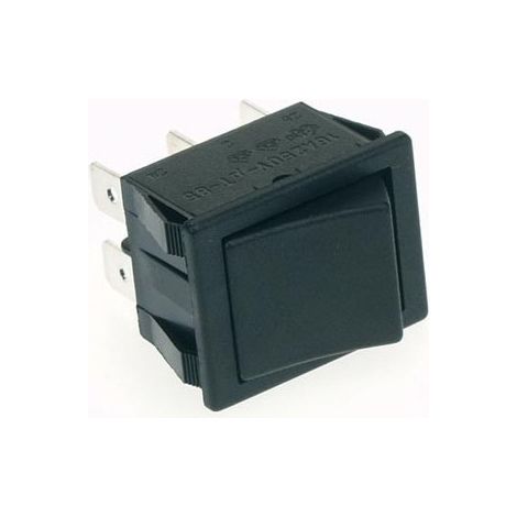 Interrupteur de puissance a bascule 10a-250v dpdt on-on - capuchon noir