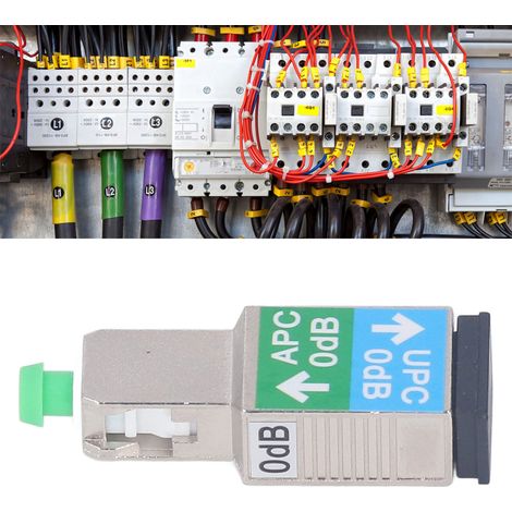 Adaptateur à fibre optique pour adaptateur hybride SM9/125 pour fibre SC/APC mâle vers SC/UPC femelle, compatible avec le localisateur de défauts visuel du wattmètre optique. (1/5)
