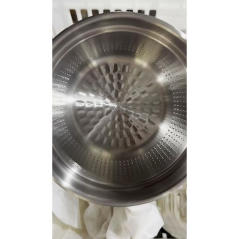 Bouilloire - Acier inoxydable - Capacité de 9 litres avec graduations et bec verseur - 1 pièce - Argent (1/2)