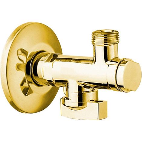 Sapho Reitano Rubinetteria Antea - Válvula de esquina con tuerca, 1/2x3/8, oro 2020ZL (1/2)