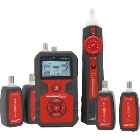 Probador de cables de red, detección PoE, medición de longitud, NF-858C (1/2)