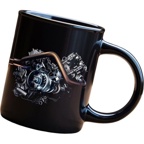 Tazza da caffè in ceramica di alta qualità con design decorativo.