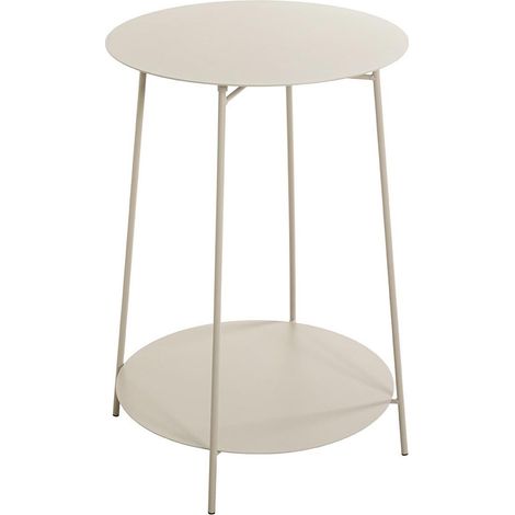 Table d'Appoint en Métal "Conrad" 60cm Gris