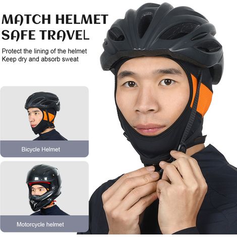 Cagoule de cyclisme pour hommes et femmes, doublure de casque en soie glacée, capuche solaire pour cyclisme et moto en extérieur (1/5)