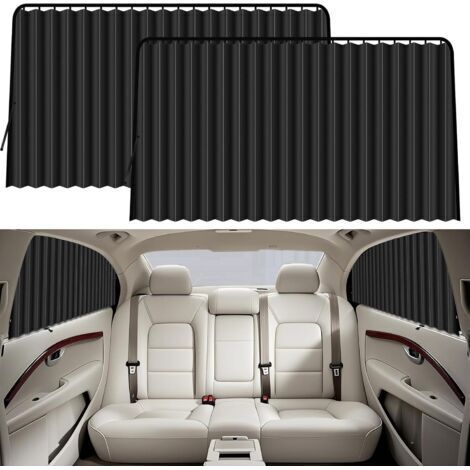 BUNTHAUS 2 Pièces Pare Soleil Voiture Magnétique, Rideau Voiture Vitres Latérales Opaque, Protection UV, Protection Vie Privée (1/5)