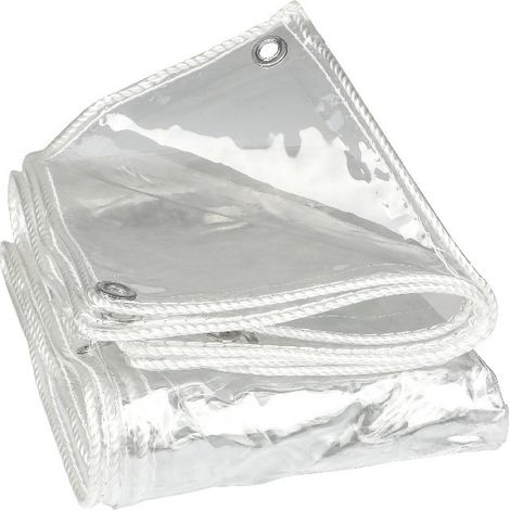 Bâche de Pluie en PVC Transparent 1x7m – Film Plastique Épais Anti-Froid pour Plantes Grasses et Balcon – Verre Souple Translucide Imperméable-x