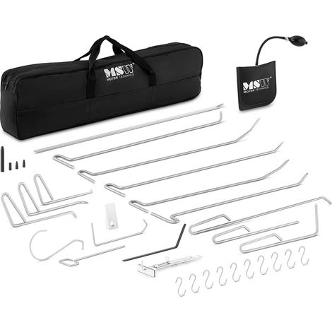 Kit per la rimozione di ammaccature senza vernice Asta DSP PDR Attrezzi per carrozzeria (15 aste DSP, cuscino di montaggio gonfiabile, cuneo di montaggio) Officina Garage Attrezzi per auto 140006571