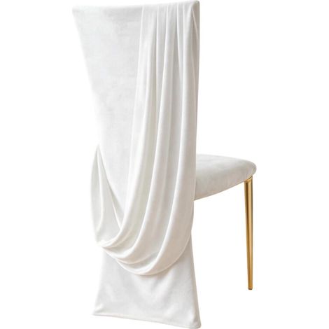Elegante coprisedia in poliestere, colore sbiancato