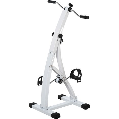 Vélo d avec écran LCD pliable bureau pour salon d'appartement seniors, mini d'exercice ultra silencieux LCD, sangle fixation, appareil musculation bras jambes, table, fitness (1/5)