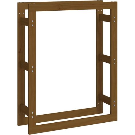 Maison Exclusive - Estante para leña madera maciza de pino marrón (1/5)