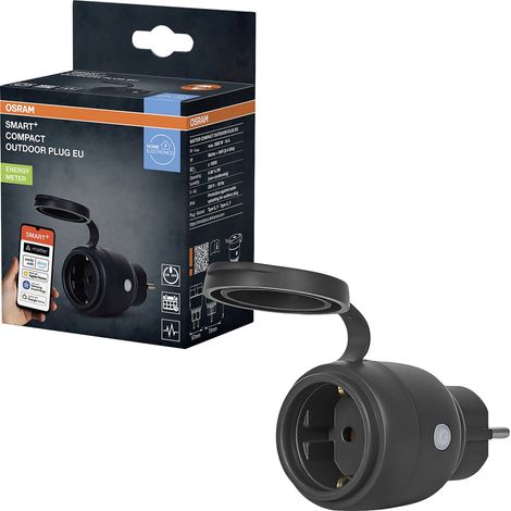 Osram Außensteckdose SMART+ WiFi Matter Compact EU Schwarz (1/3)