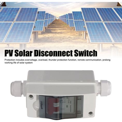Interrupteur DC Photovoltaïque 500V IP65 63A - Boîtier Étanche pour Panneaux Solaires (1/5)