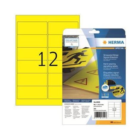 Folienetikett 99,1 x 42,3 mm (B x H) gelb 300 Etik./Pack. (1/4)