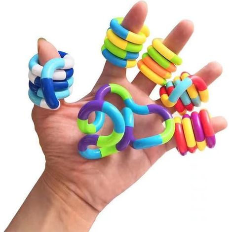 Lot de 5 jouets anti-stress/sensoriels Tangle Twist multicolores (1/3)