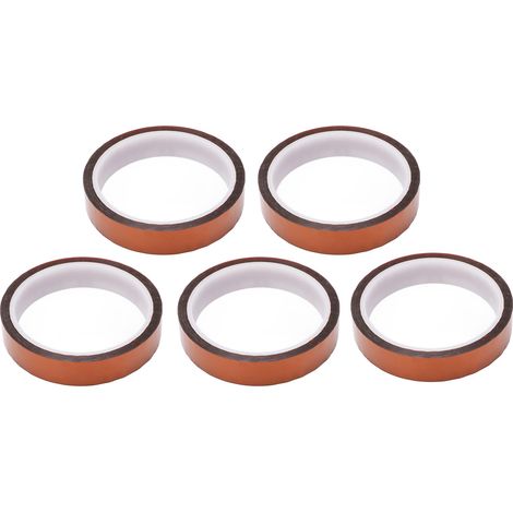 Bande adhésive polyimide marron 5 pièces, résistant à la chaleur sans résidu, ruban de transfert thermique pour soudure électronique et protection isolante. (1/5)