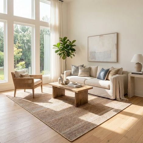 Tapis en jute Tapis Cosmo - 150x80cm, Rectangular - 80% Jute, 20% Coton - Tissé main - Marron