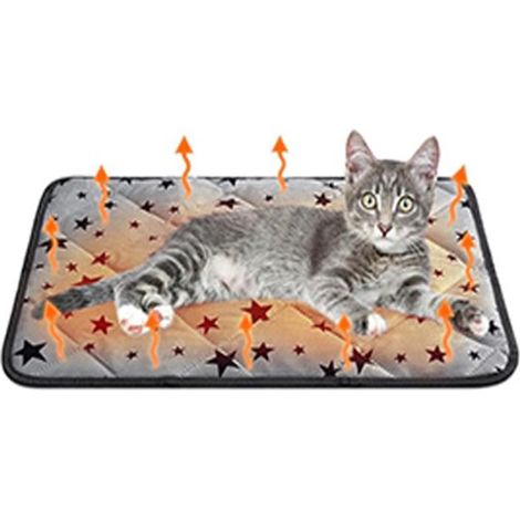 Tappetino riscaldante per animali domestici, 60 x 45 cm, adatto a cani e gatti, isolante, antiscivolo (1/5)