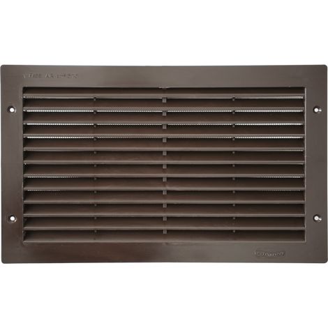 La Ventilazione PAR3823M Griglia di Ventilazione in Plastica Rettangolare 380x230 mm da Incasso, Marrone