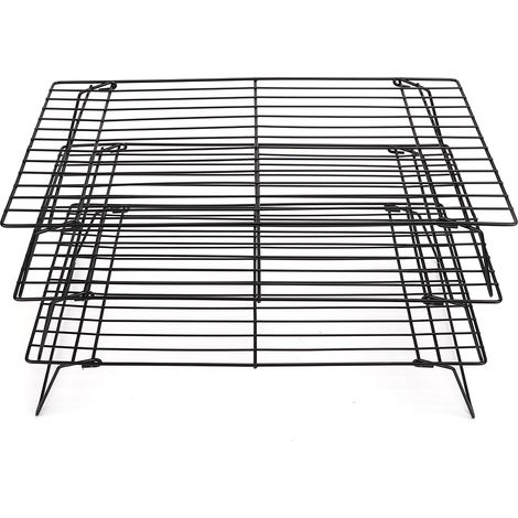 Grille de refroidissement antiadhésive à trois couches, plat de cuisson pour pain et gâteaux, outil de pâtisserie 40x25x9cm. (1/5)