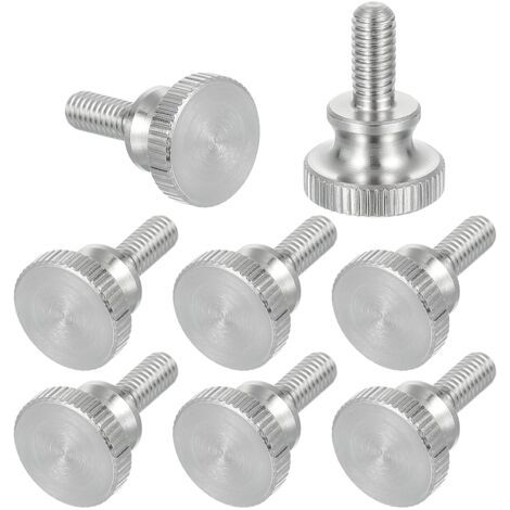 QORVA-Lot de 8 vis moletées M5 x 10 mm, vis moletées à tête diamant en acier inoxydable 304, boulons à tête moletée métriques avec boutons de préhension (1/5)