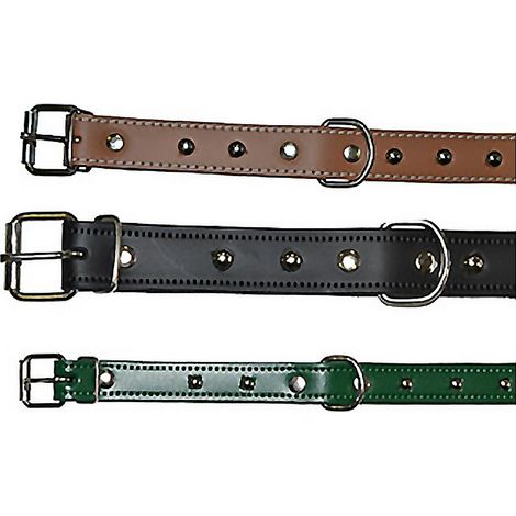 MAPEL collar perro c/c. 27cm 1001 , Collar para perros 1001Cuero con fornituras, largo 27cmColores surtidos.