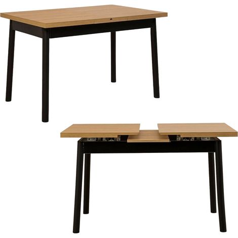 Tavolo Allungabile Pherkad, Allungabile, 8 Posti, 75x153x75h cm Nero (1/5)