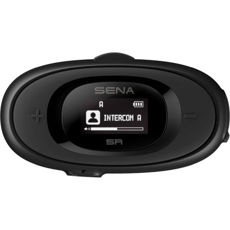Intercom moto Bluetooth 5.1 Sena 5R jusqu'à 700 m avec écran LCD, haut-parleurs HD et kit microphone universel (1 kit) (EL)