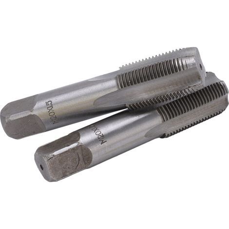 2Pcs Taraud à Flûte Droite Taraud à Flûte à Main Métrique en Acier Haute Vitesse Outil de Taraudage à Vis Standard M20x1,5 (1/3)