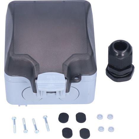 Prise électrique extérieure 6 sorties boîtier mural étanche IP66 127V 250V 15A bloc alimentation jardin (1/5)