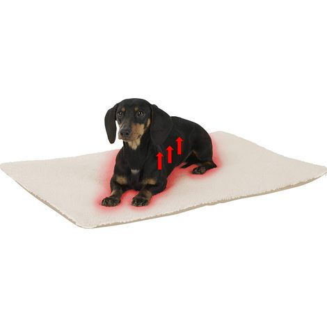 KERBL Coussin Theo auto-chauffant - 120 x 75 x 3 cm - Beige - Pour chien (1/5)