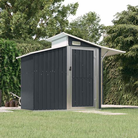 Abri de jardin remise pour outils,Cabane Remise de Jardin pour Stockage Anthracite 270x130x208,5 cm Acier galvanisé - FR24476 (1/5)