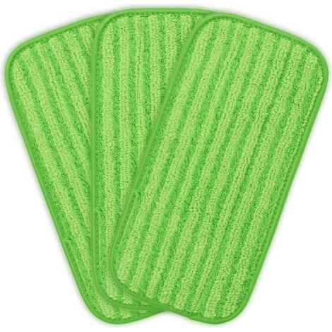 Juego de 3 trapeadores planos adhesivos adaptables Swiffer WetJet de 12 pulgadas, trapeador reutilizable para pisos, paño de limpieza (1/4)