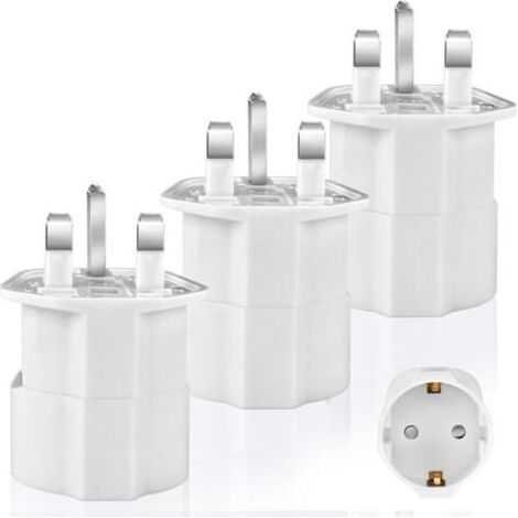 Adaptateur Prise Anglaise 3 Piècs Adaptateur de Voyage France vers UK Adaptateur Type G, Adaptateur Prise Anglaise vers France Adaptateur Prise Irlande Europe ver UK Dubaï (1/5)
