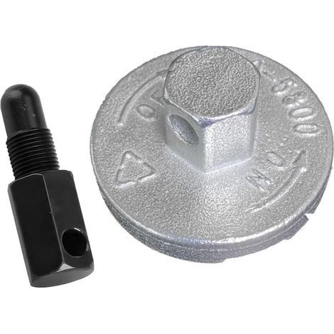 Outil Universel D'arrêt pour Le Démontage de La Tronçonneuse, Démonter de Embrayage de Tronçonneuse de Butée de Piston, Accessoires de Outils de Démontage du Volant Moteur(Argent) (1/4)