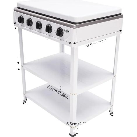 Cuisinière à gaz, 5 brûleurs, allumage manuel, BLANC (1/2)