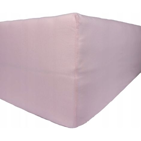 Sábana bajera Jersey Delux - Rosa empolvado 140x200 con banda ajustable. Producto pulido. (1/2)