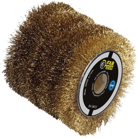 Fartools – Brosse à fil laitonné de précision Ø60mm – Pour décaper bois, métal et pierre – Compatible RDP601 et XF-BRUSH – L60mm (1/4)