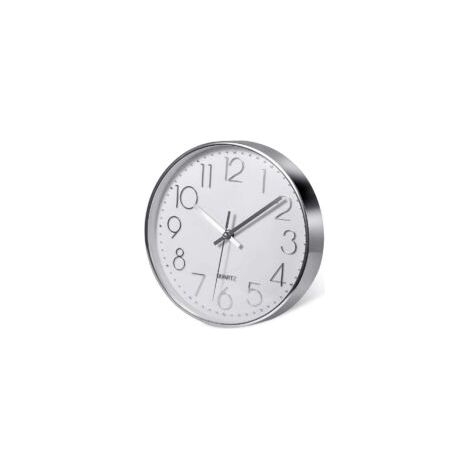 (20cm/12'', Argent)Premium Silver Horloge Murale, Décoration Murale, Horloge Murale Silencieuse Moderne pour Cuisine Bureau à Domicile - Crezuo (1/4)