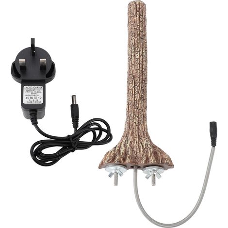 Perchoir chauffant réglable 5W pour oiseaux, perchoir thermostatique pour perruches hamsters, contrôle de température, prise UK 100-240V (1/5)