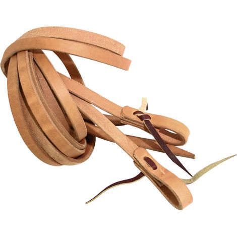Redini western in cuoio spesso con lacci e bordi tondi da  16 mm x 240 cm