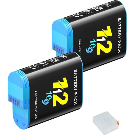 Batería para cámara, cargador LCD, capacidad de carga rápida, 2 baterías (1/2)