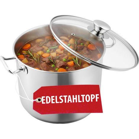 Topf MagicHome Chloe, 26 cm, 10 Lit., mit Glasdeckel, Edelstahl (1/5)