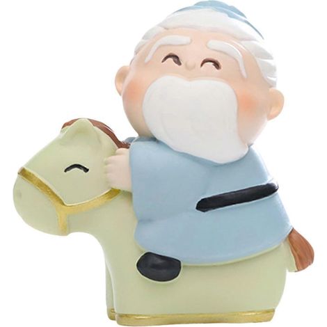 Mini statue de Confucius, figurine miniature, adorable ornement de bureau traditionnel chinois pour salon ou chambre.-Style C (1/5)