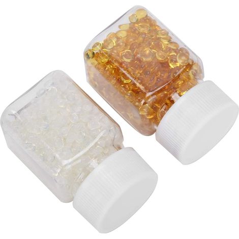Granule Hot Fusions Extension Glue Bead Accessoire - 2 Bouteilles de 50 G pour Extensions de Cheveux Adhésif Fort Haute Température pour les Projets de Bricolage et Plus (1/5)