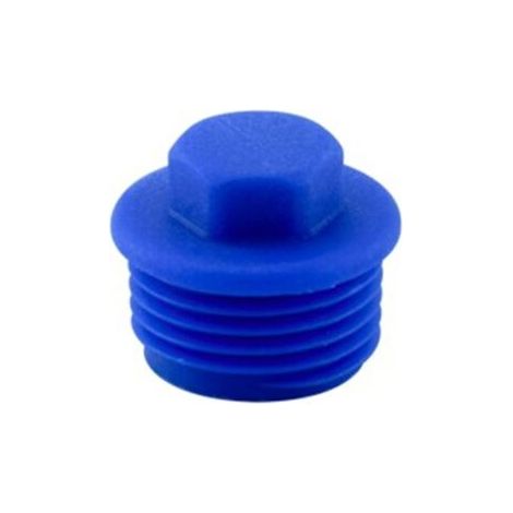 Bouchon mâle hexagonal (sachet de 50 unités) - 1/2" - bleu, ABRISA. (1/5)