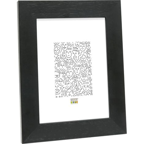 Cadre Bois Couleur Noir Photo A4 21x29,7cm S226K2 (1/3)